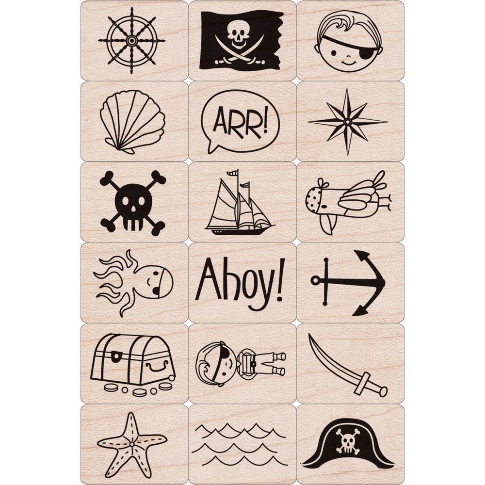 Animal Things Wood Stamps