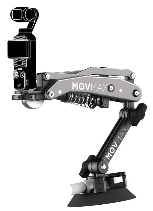 MOVMAX Blade Arm for Osmo Pocket 3 car Mount,Suction Cup Camera Mount with 1/4 Universal Locking Screw,Z-Axis Gimbal Stabilizer