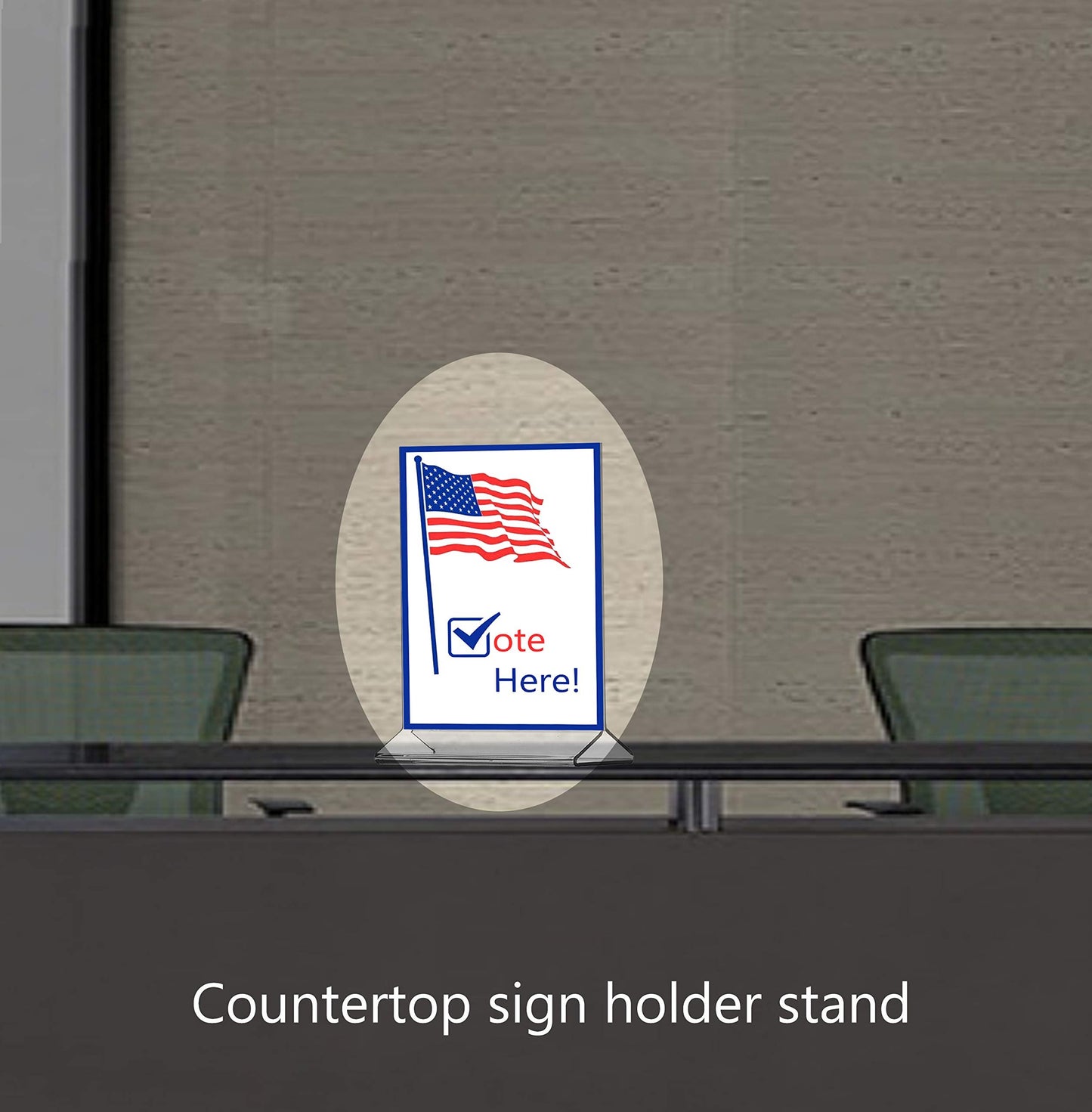 Marketing Holders Sign Holder 11" x 17" Top Load Clear Acrylic Double Sided Counter Poster Display for Policies and Notices in Lobbies Stores Hotels Doctors Offices