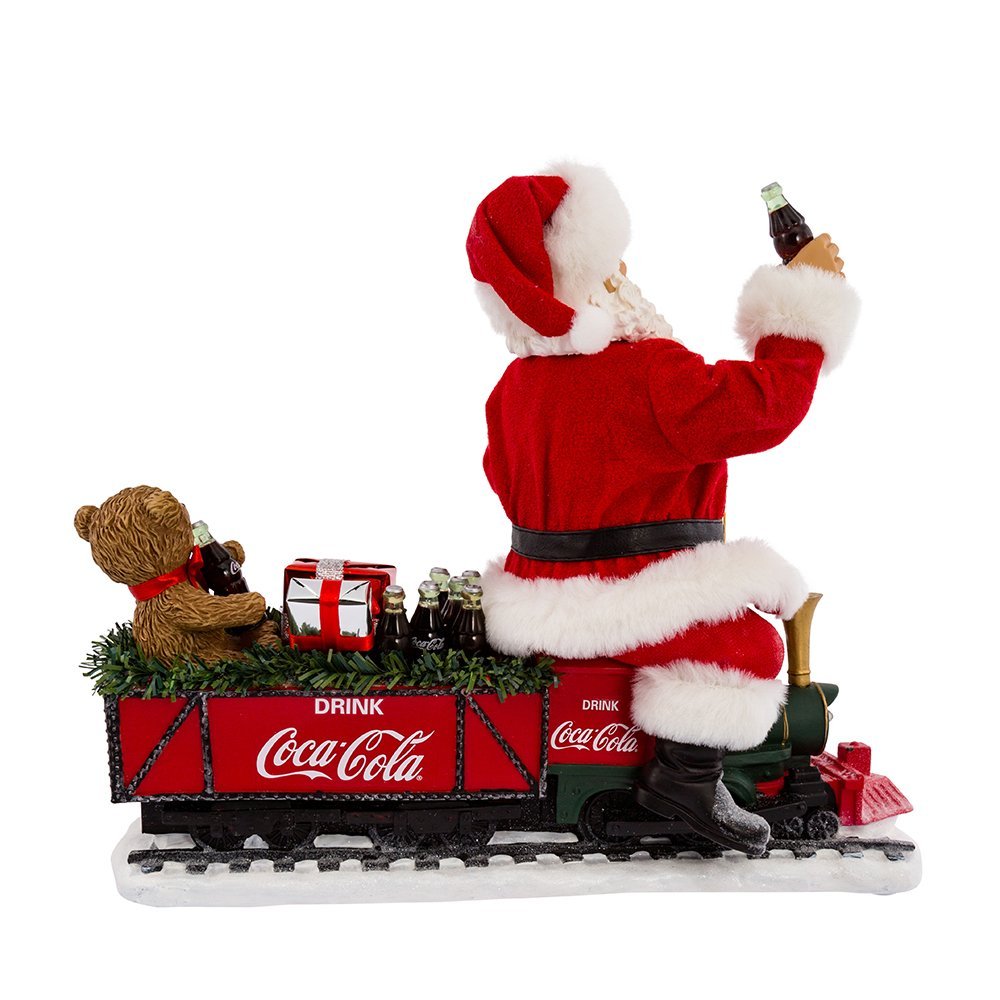 Kurt S. Adler Kurt Adler 13-Inch Battery-Operated Coca-Cola Santa Train with LED Garland