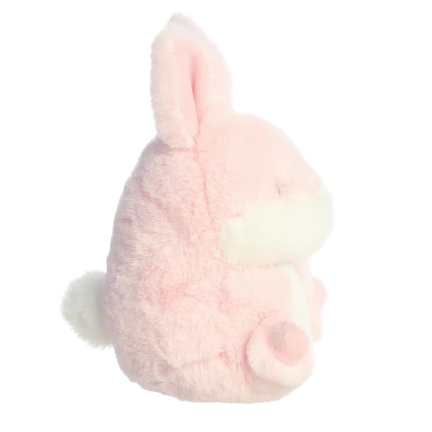 Aurora® Round Rolly Pet™ Bunny Pink™ Stuffed Animal - Adorable Companions - On-The-Go Fun - Pink 5 Inches