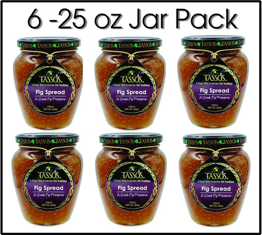 Tassos Traditional Greek Fig Preserve Spread (6 Jars)