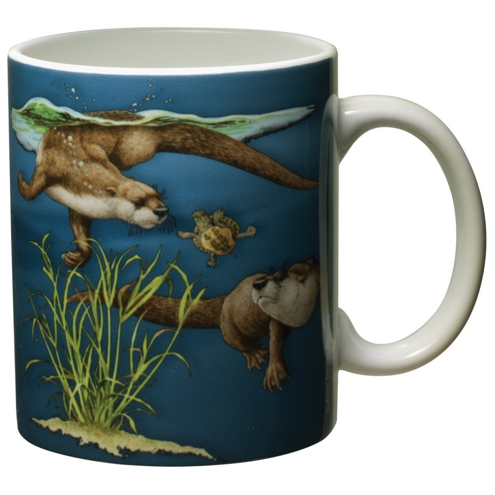 WILD COTTON Otter Splash 11 Ounce Ceramic Coffee Mug (WC578M)