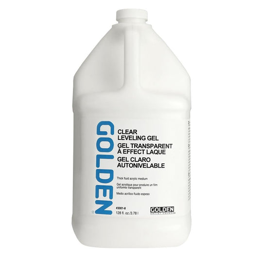 Clear Leveling Gel by GOLDEN, 128 fl. oz. Jar, Professional Acrylic Gel Medium, Transparent