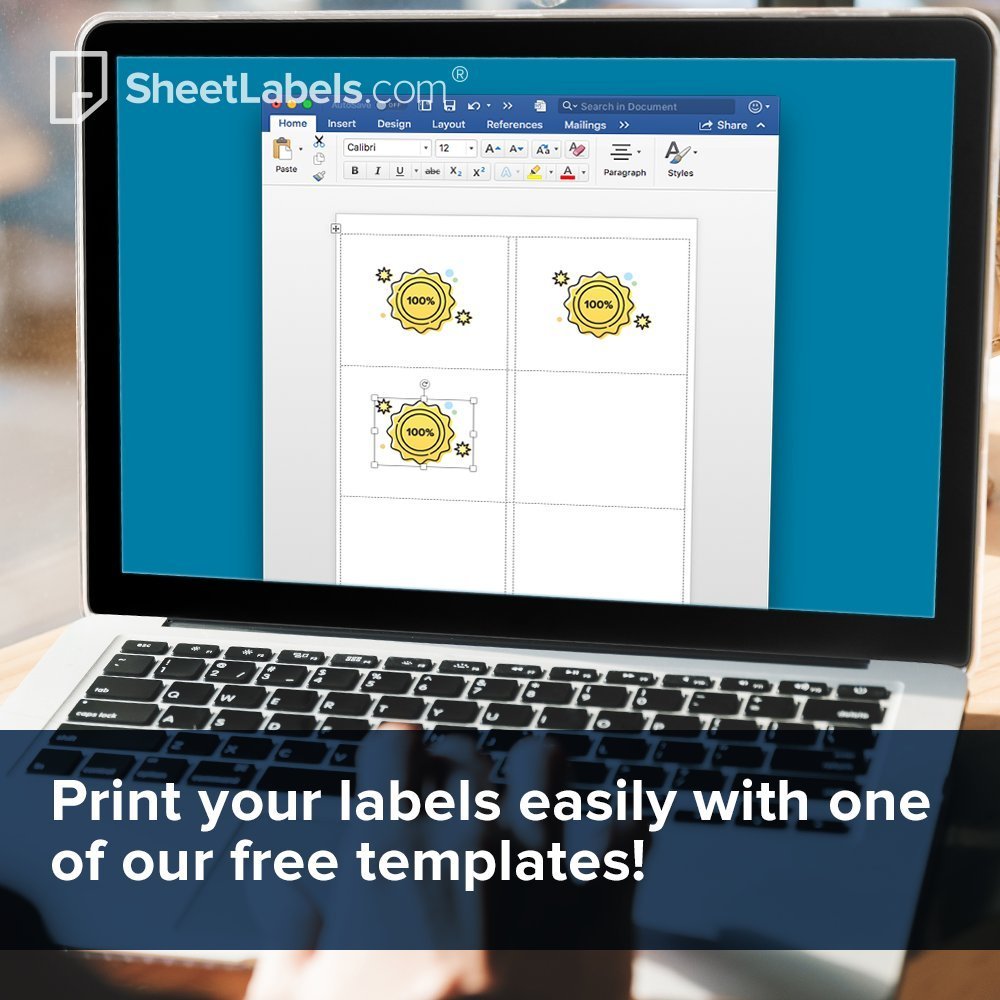 Shipping Labels from SheetLabels.com, 3-1/3" x 4", Laser or Inkjet Printable, Easy to Peel