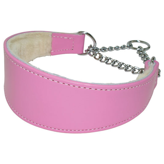 Shearling-Lined Martingale Collar, Classic Style with a Stainless-Steel Chain and O-Ring, A Festive Choice for Small, Medium and Large Dogs, Made in The USA