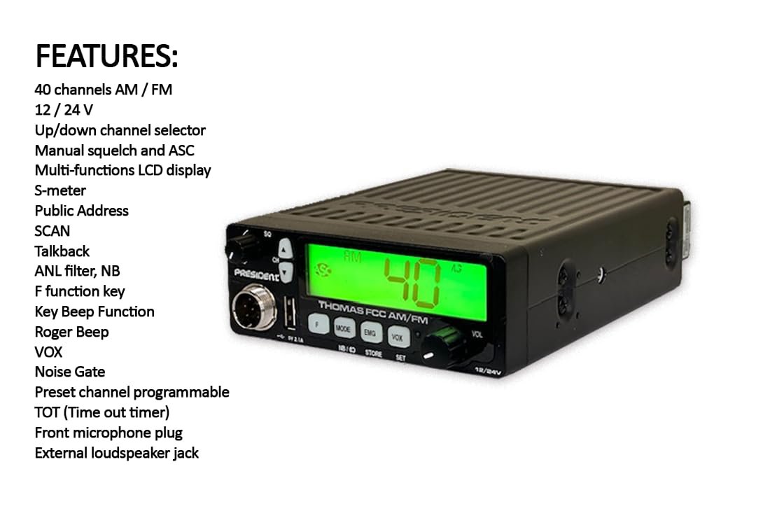 President Electronics Thomas FCC AM/FM CB Radio
