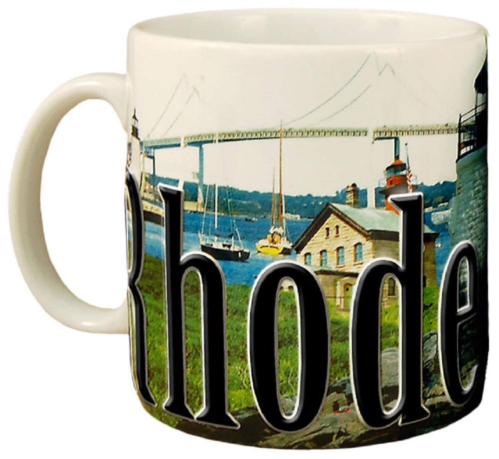 Americaware Rhode Island 18oz. Color Relief Coffee Mug