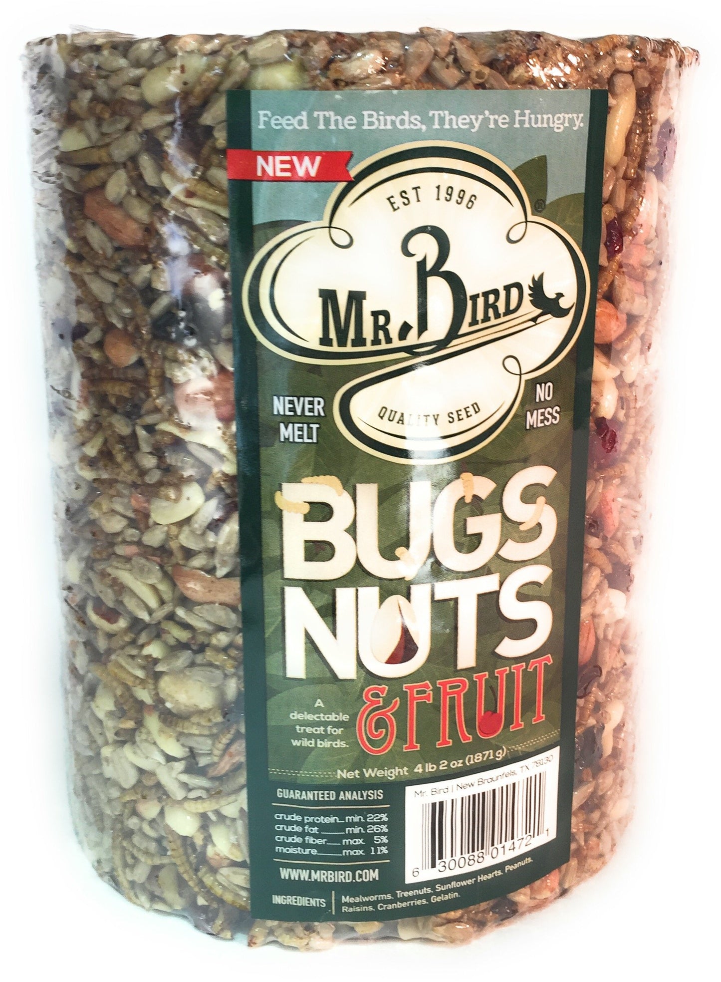Mr. Bird Bugs, Nuts, & Fruit Large Cylinder Bugs, Nuts & Fruit 4 lbs. 2 oz.