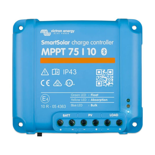 Victron Energy SmartSolar MPPT Solar Charge Controller (Bluetooth) - Charge Controllers for Solar Panels - 75V, 10 amp, 12/24-Volt