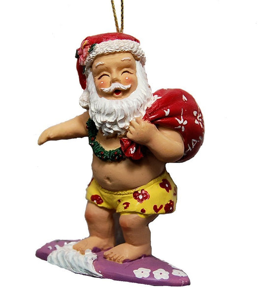 Island Heritage Surfing Santa Ornament