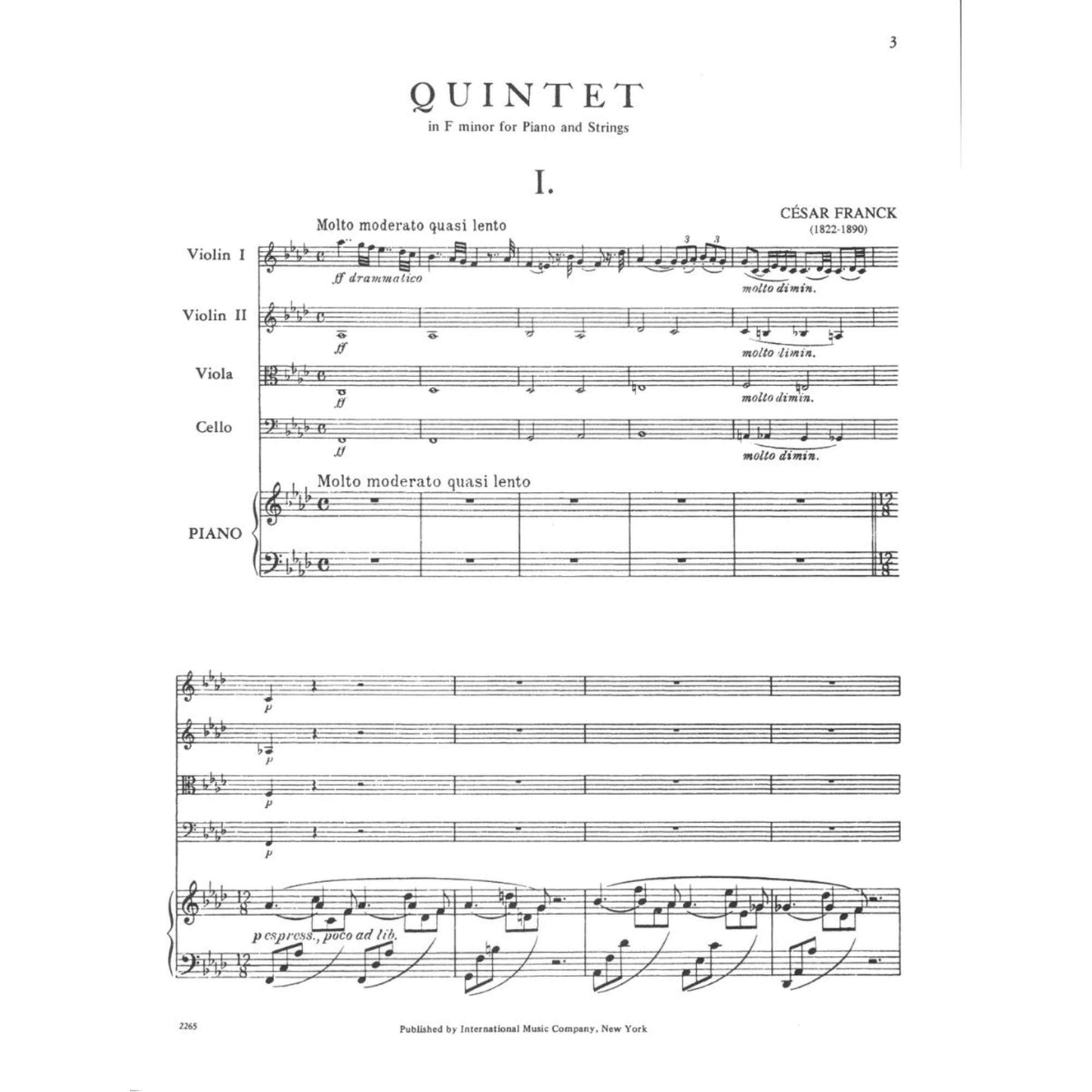 Franck, César - Piano Quintet in f minor - Two Violins, Viola, Cello, and Piano - International Edition [Sheet music] [Sheet music] [Sheet music] [Sheet music] [Sheet music] [Sheet music] [Sheet music] [Sheet music] [Sheet music] [Sheet music] [Sheet...
