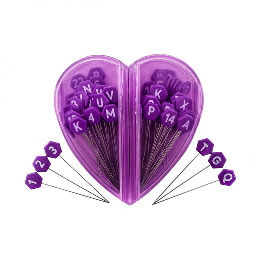 The Gypsy Quilter ABC 123 Cool Pins, Purple