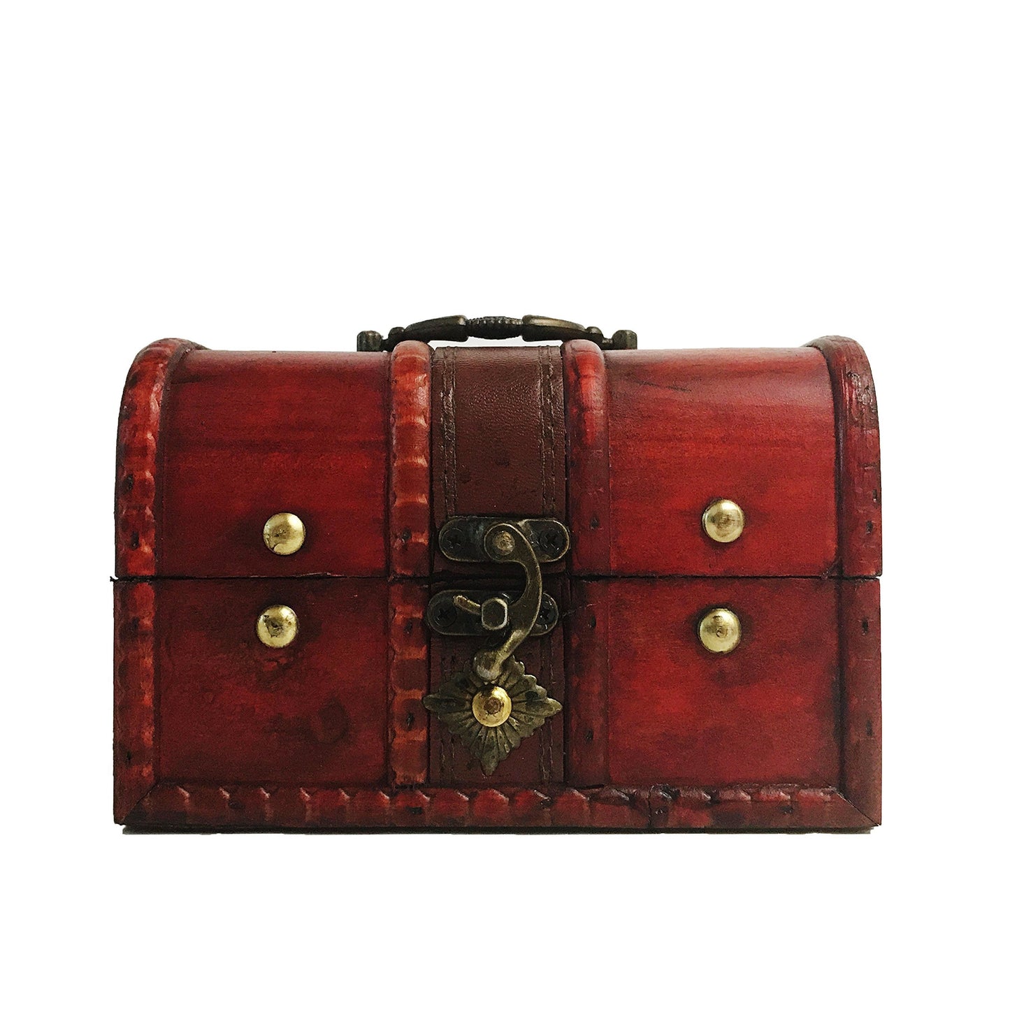 Allgala Medium Antique Wooden Jewelry Treasure Keepsake Box 2-PC Set-HD90206