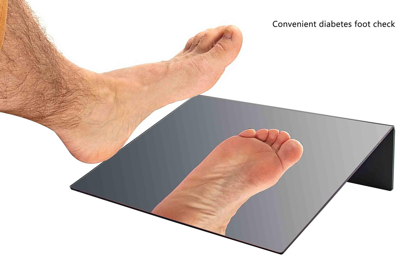 Marketing Holders Freestanding Acrylic Mirror 10" x 8" Slant Back Reflective Portable Lucite Stand for Retail Jewelry Piercing Counters Makeup Vanities and Hair Salons