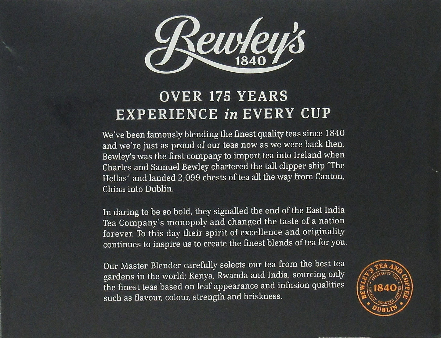 Bewley's Original Blend Tea Bags, 8.8 Ounce