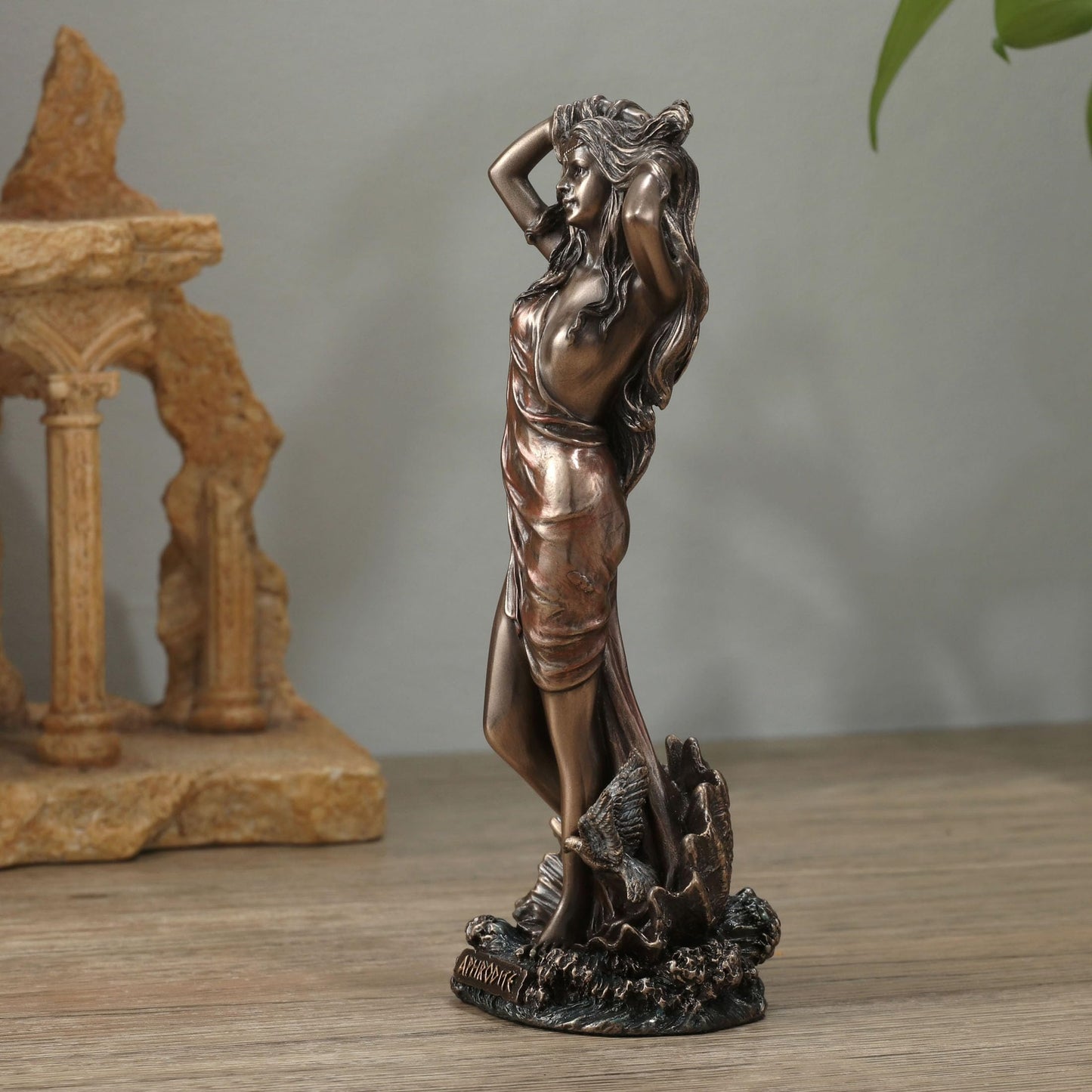 Veronese Design 6 1/8 Inch The Birth of Aphrodite Greek Goddess of Love and Beauty Cold Cast Resin Sculpture Antique Bronze Finish Statue