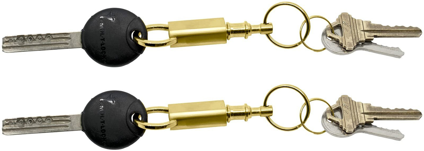 Stephanie Imports Set of 2 Quick Release, Detachable Valet Keychains With Dual Key Rings