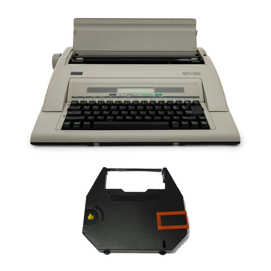 Nakajima WPT-160 Electronic Portable Typewriter with Correct Film Ribbon (2 Items)