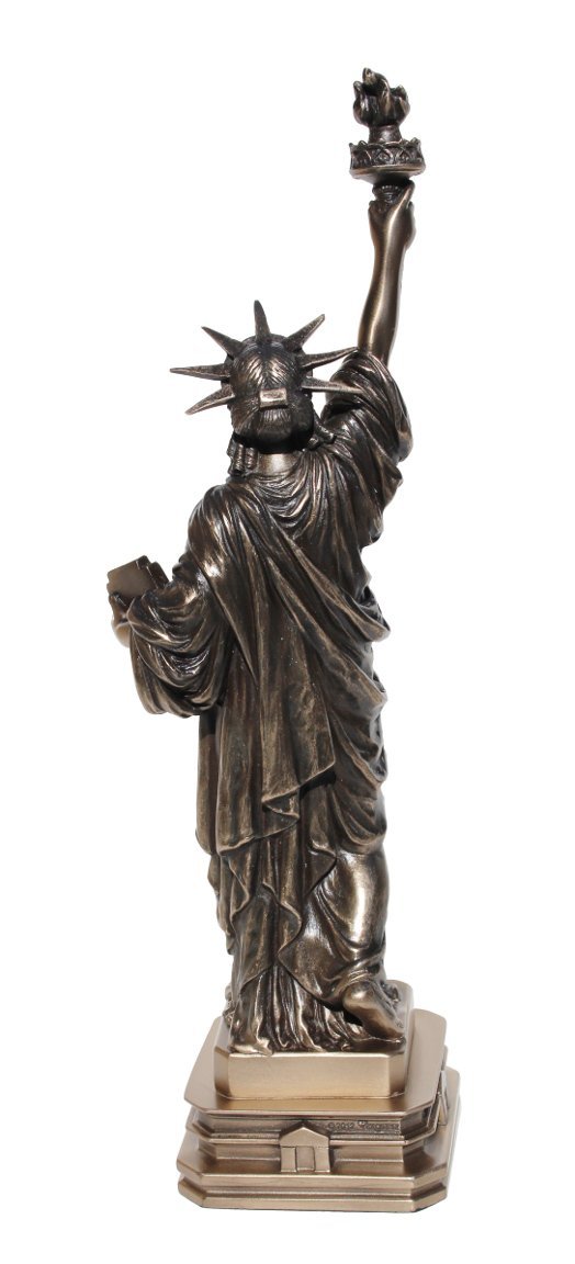 12.38 Inch The Statue of Liberty Cold Cast Bronze Sculpture Figurine