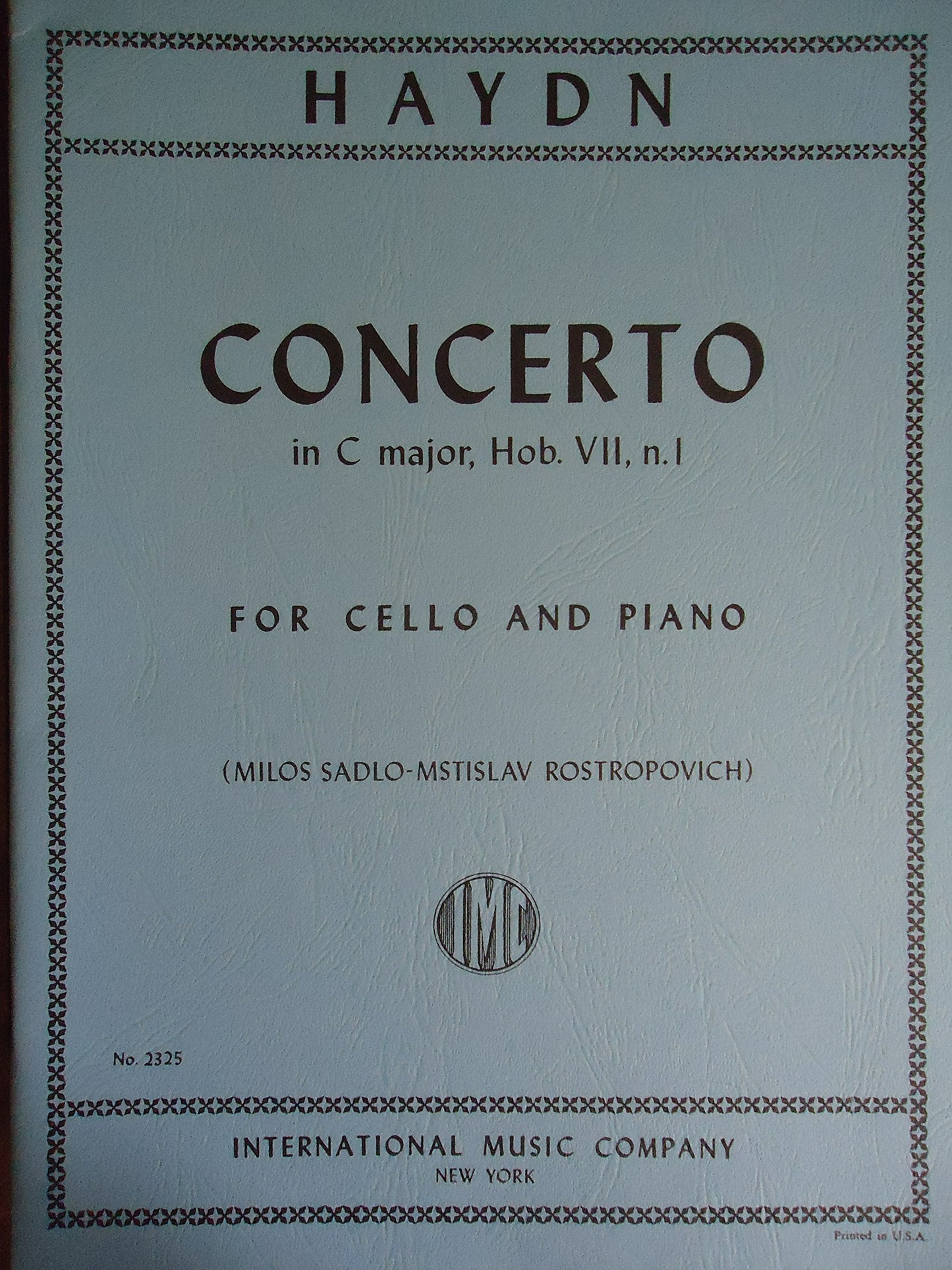 Concerto in C Major, Hob. Vii, N.i for Cello and Piano #2325