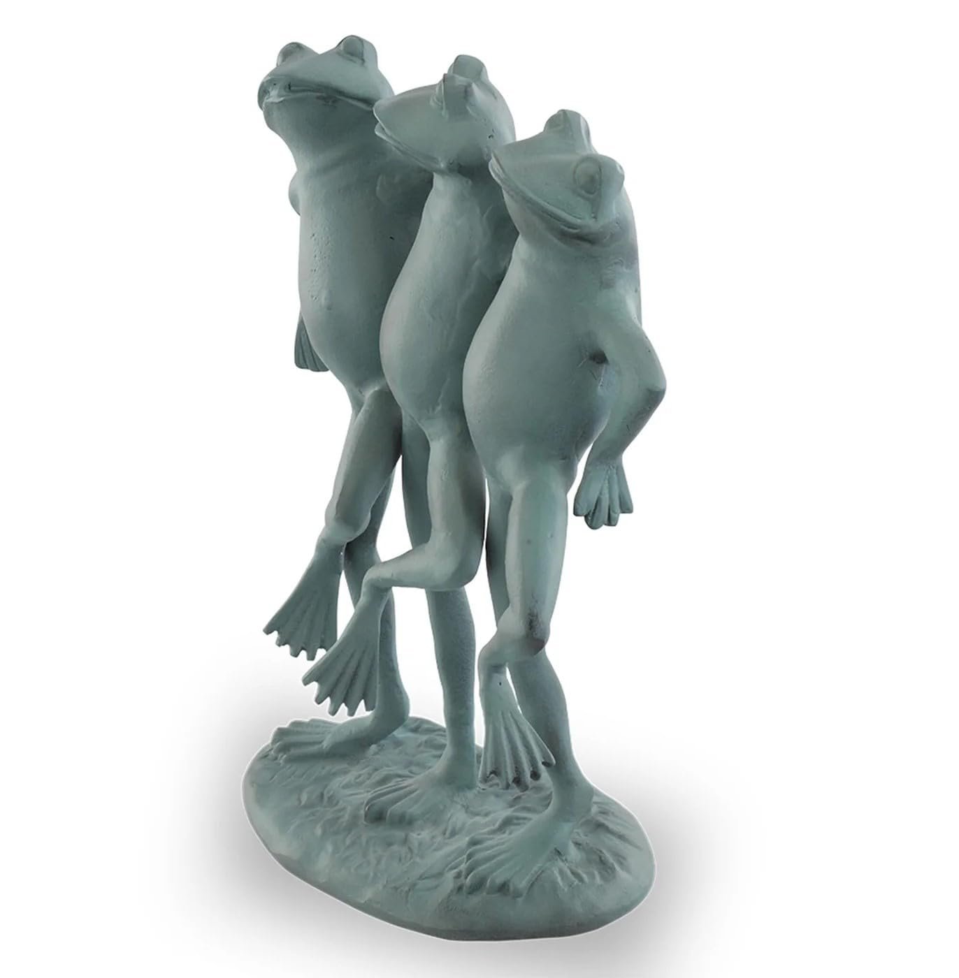 SPI Home Dancing Frog Trio Cast Aluminum Garden Sculpture 18.5 Inches High Outdoor Décor