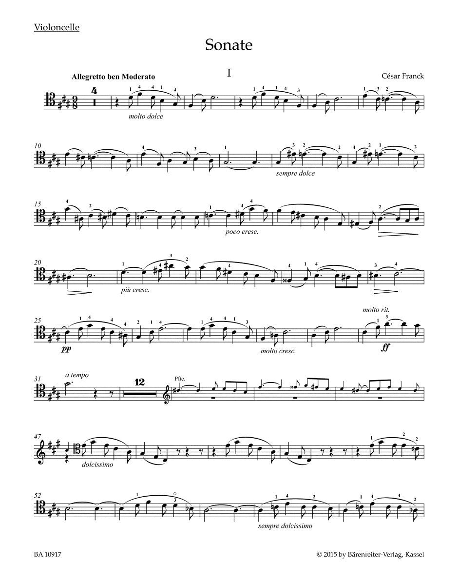 Franck: Violin Sonata (arr. for cello) / Mélancolie