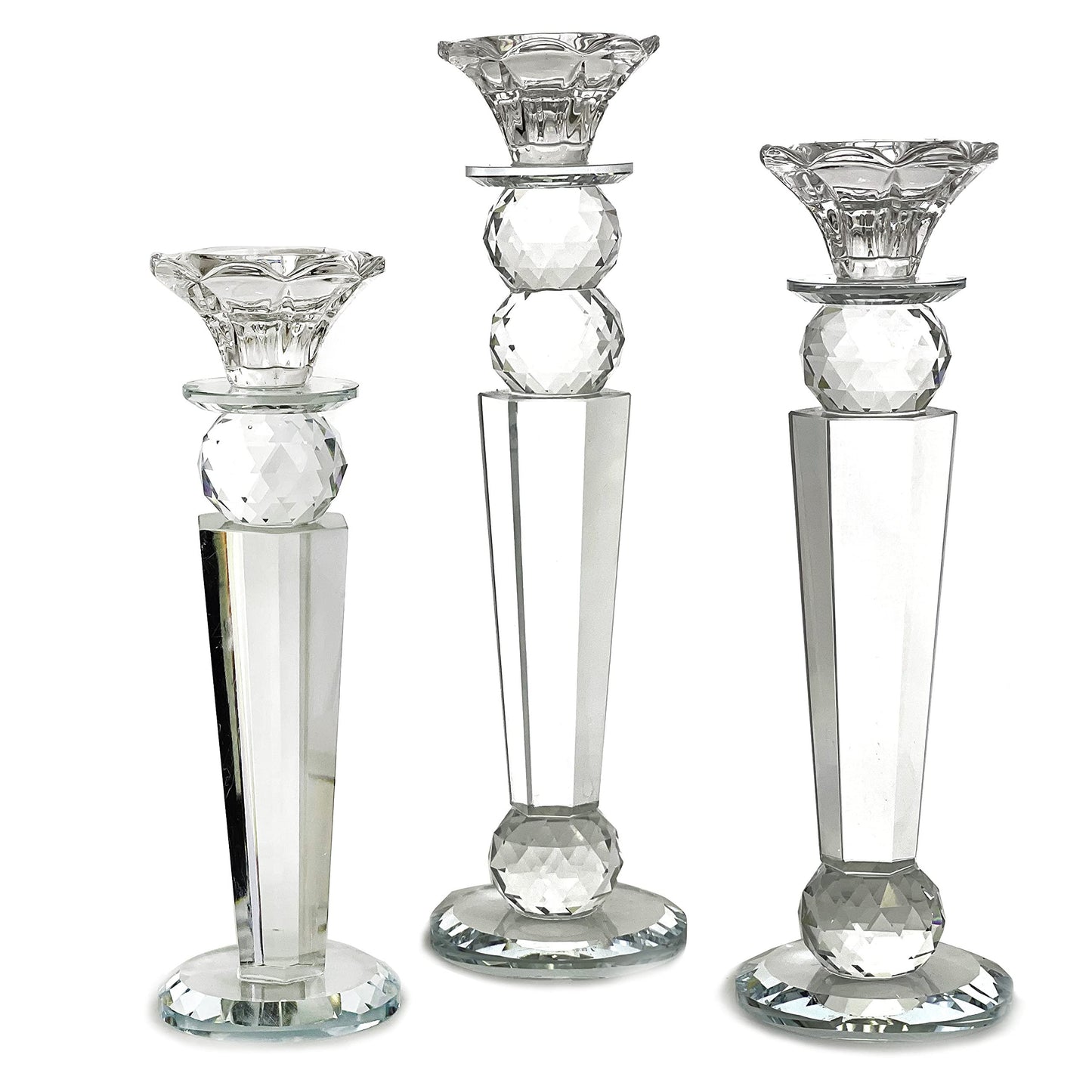Allgala Single Crystal Glass Candlesticks