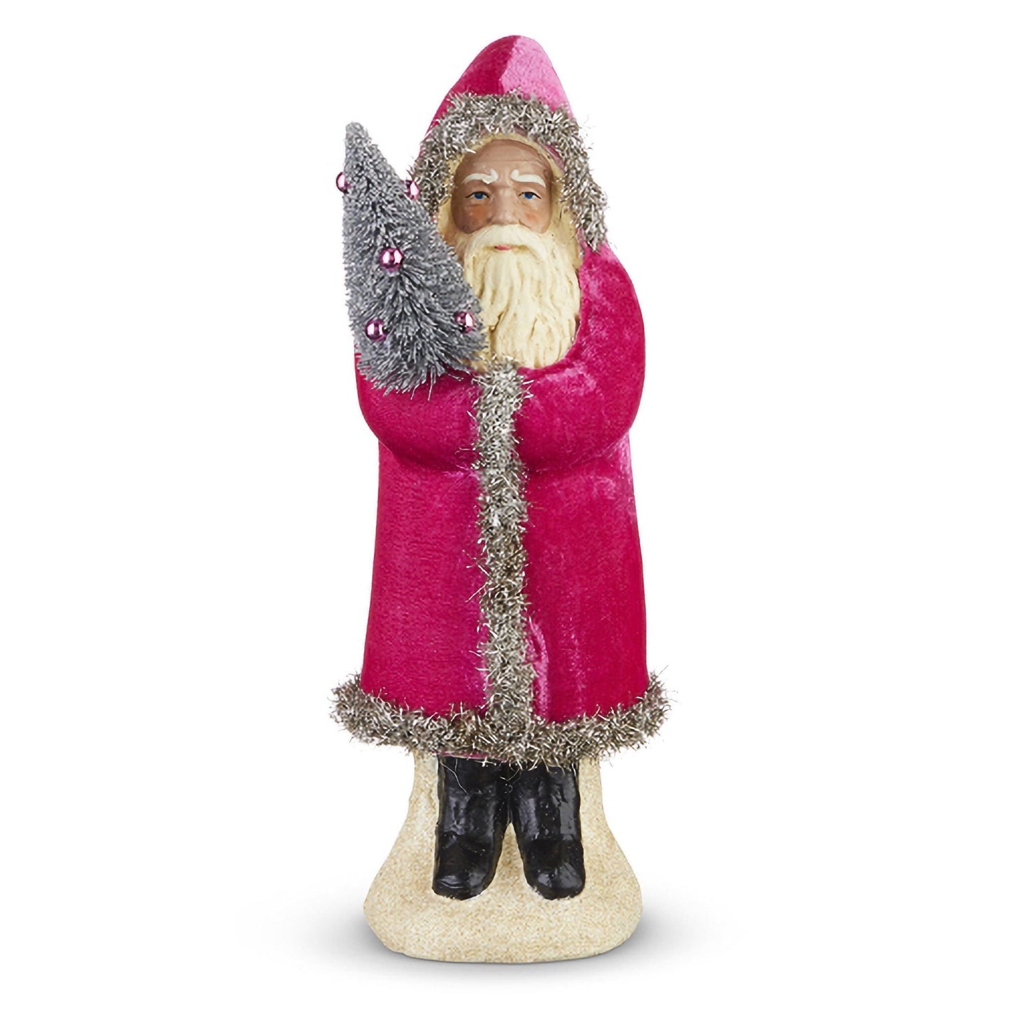 RAZ Imports Collected Christmas 12" Pink Velvet Santa