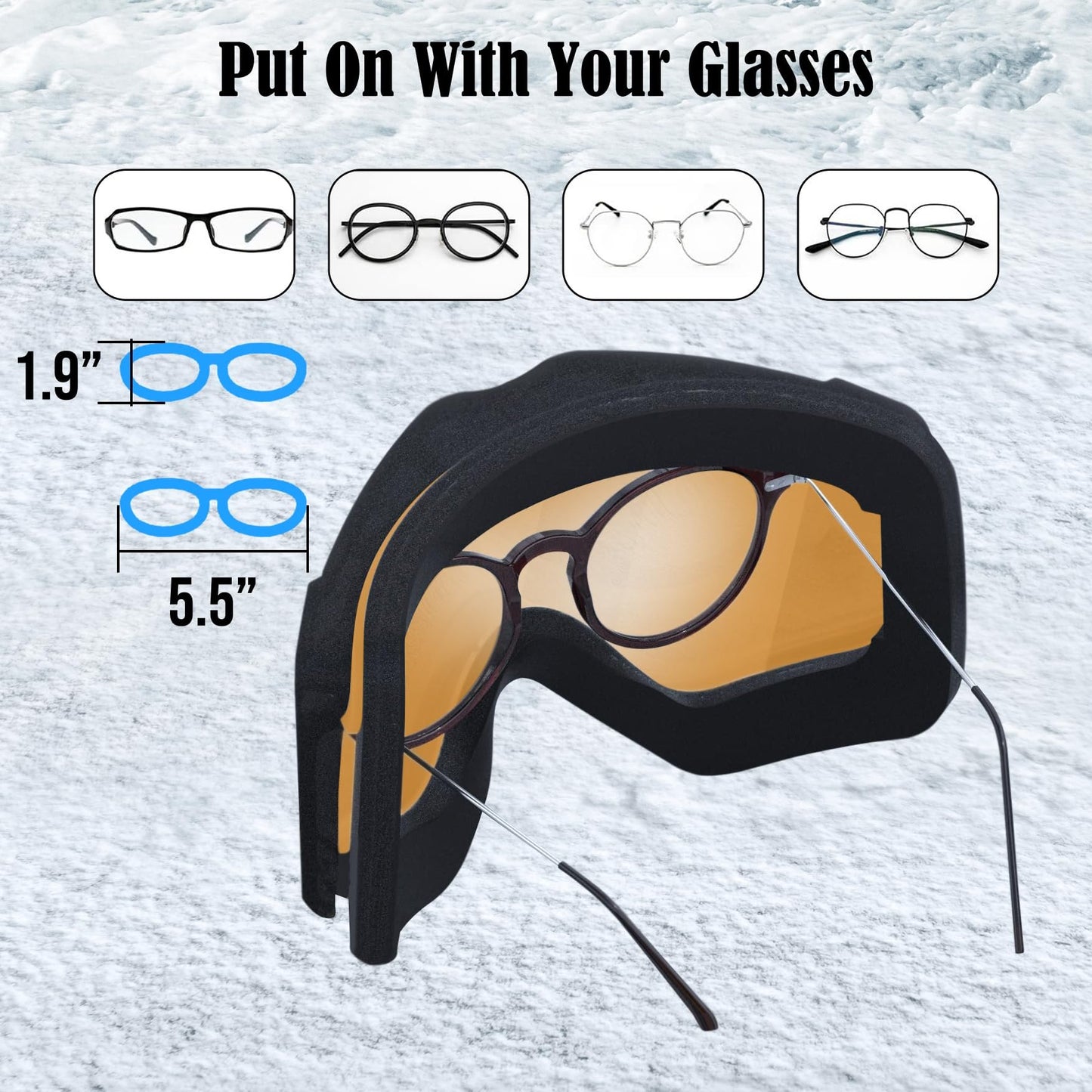 Daytona Helmets Snowboard Goggles - Anti Fog Ski Goggles For Men, Women & Youth - Anti Scratch Ski Goggles For UV Protection