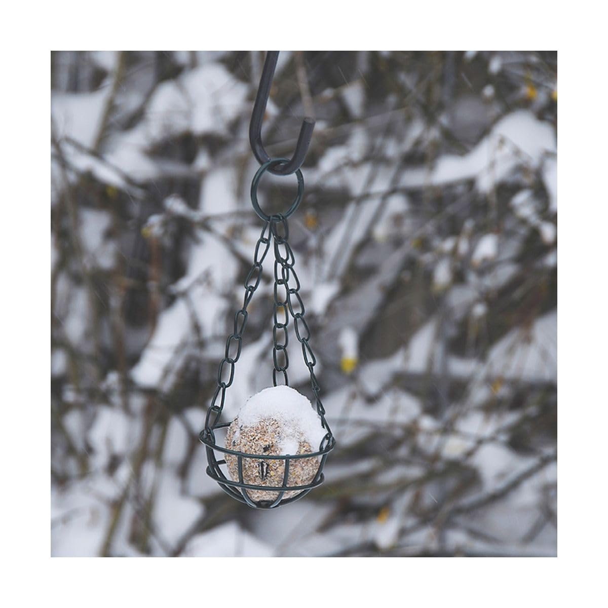 Esschert Design Open Top Suet Ball Holder, Metal, Green