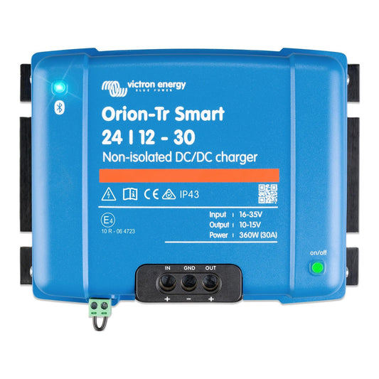Victron Energy Orion-Tr Smart DC to DC Charger (Bluetooth) - 24/12-Volt 30 amp 360-Watt - Battery Charger for Dual Battery Systems - Non-Isolated