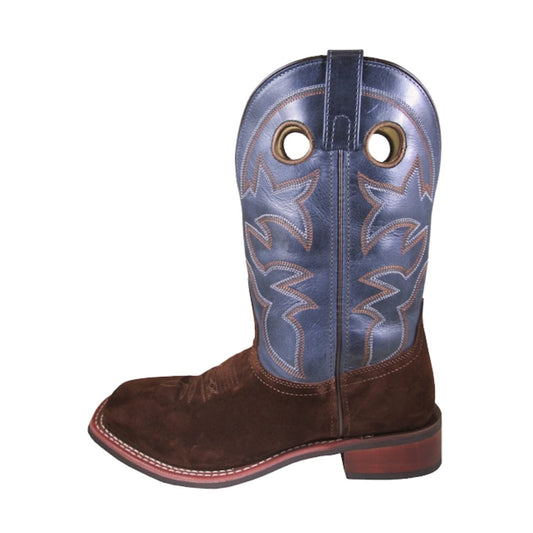 Smoky Mountain Boots | Carson Series | Men’s Western Boot | Square Toe | Genuine Leather Material | Rubber Sole & Block Stacked Leather Heel | Man-Made Lining & Leather Upper