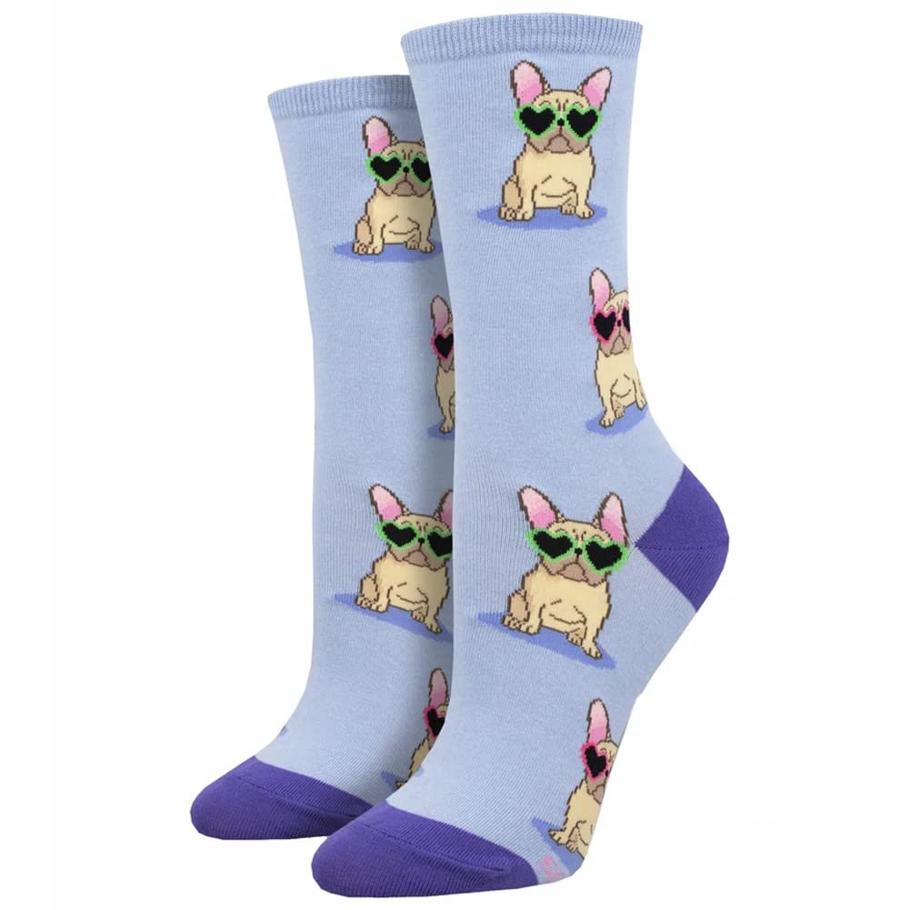 Socksmith Women's Crew Socks Frenchie Fashion