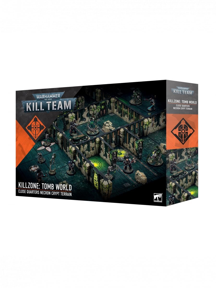 Games Workshop Killzone: Tomb World – Modular Necron Terrain Set for Kill Team with Game Board, 25 Pieces, and Customizable Layout