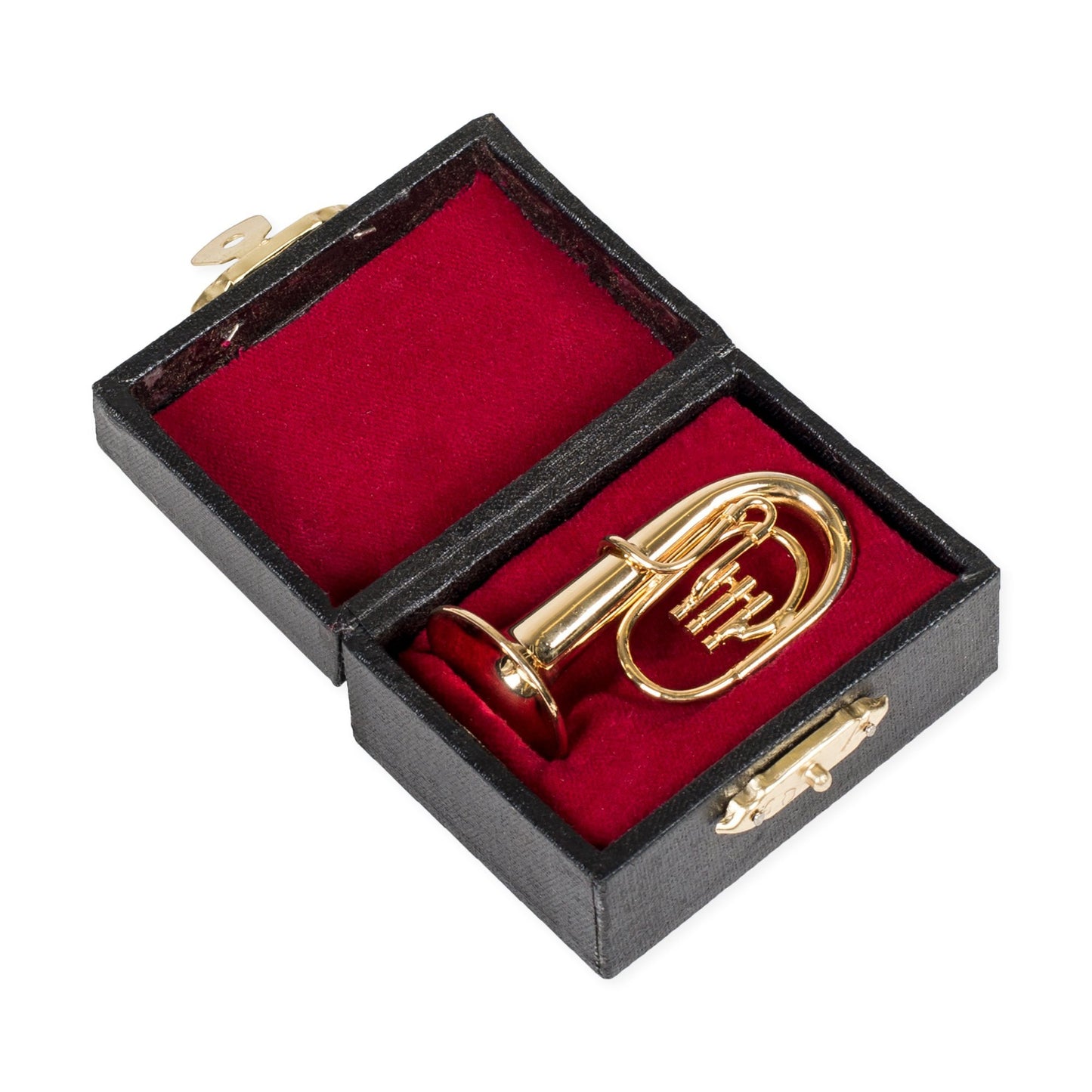 Broadway Gift Co. Tuba Miniature Replica Gold Brass Tone 1.5 x 2 Resin Stone Tabletop Figurine