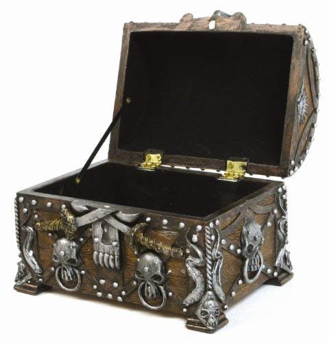 Pacific Giftware Pirate s Treasure Chest Trinket/Mini Jewelry Box