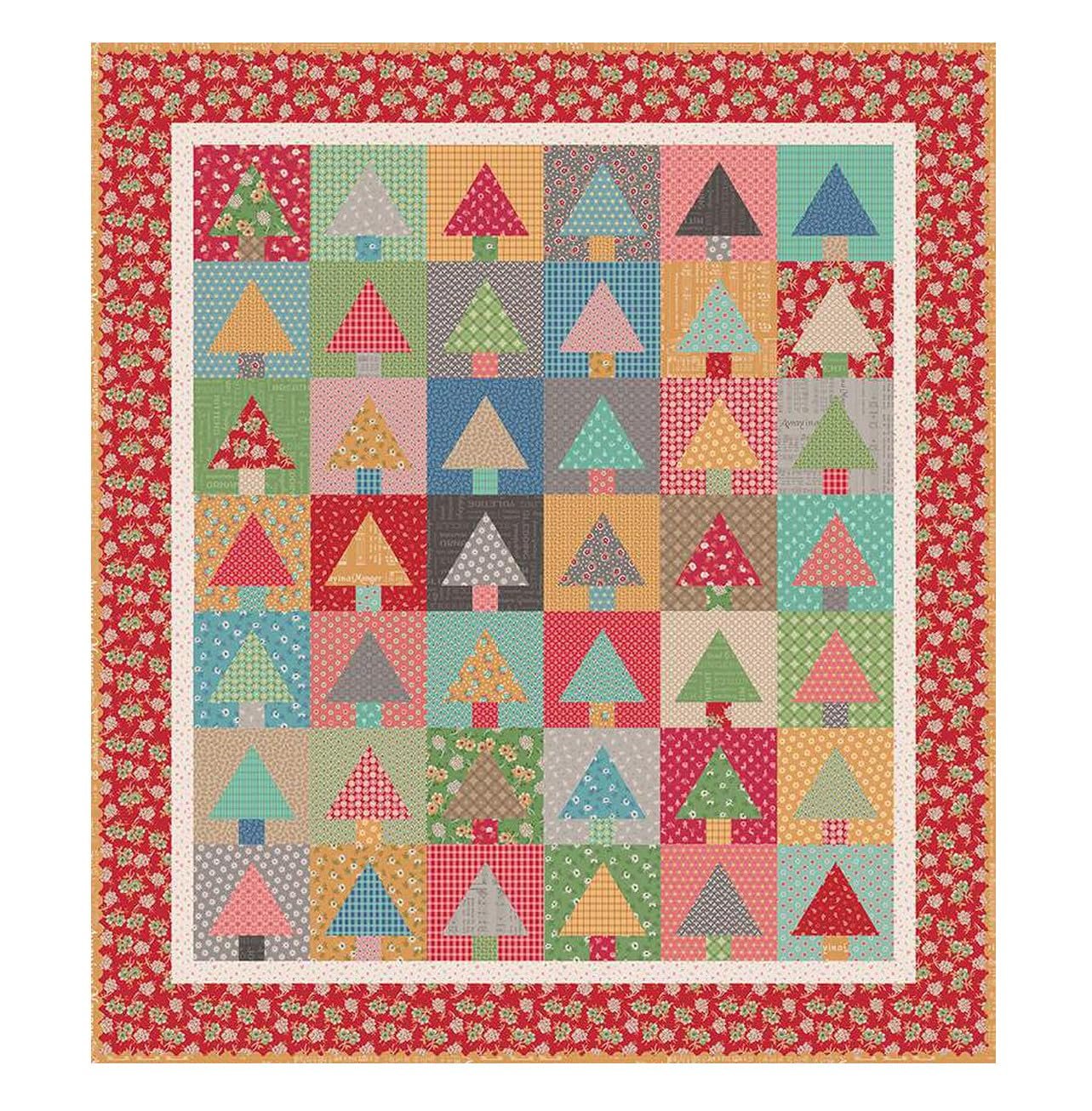 10'' Tree Quilt Paper by Lori Holt of Bee in My Bonnet Iron-On Template Sheets for 8'' Finished Tree Quilt Block, Includes 42 Sheets Perfect for Home Town Holiday Quilts and Crafting Projects