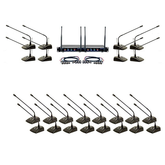 VocoPro Digital-Conference-24-Extend - Expandable Plug &-Play Wireless/Wired Conference System with 24 Microphones