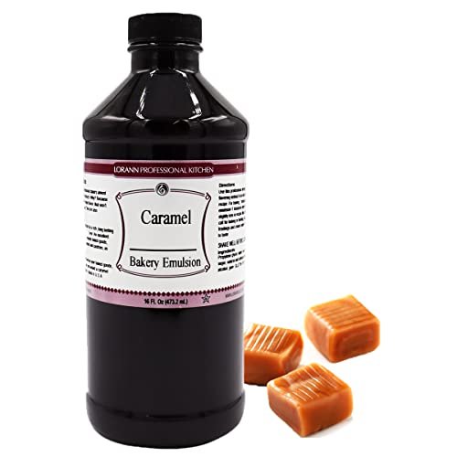 Lorann Oils Caramel Bakery Emulsion: Rich Caramel, Perfect for Boosting Sweet Caramel Notes in Cakes, Cookies & Desserts, Gluten-Free, Keto-Friendly, Caramel Extract Substitute Essential