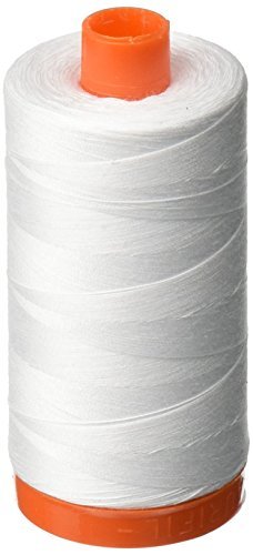AURIFIL USA Aurifil 50wt Cotton 1,422yd-White, 1422 yd, White