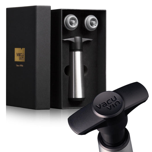 Vacu Vin Wine Saver Pump with Vacuum Stopper - Keeps Wine Fresh Up to 10 Days - Reusable - Made in Netherlands