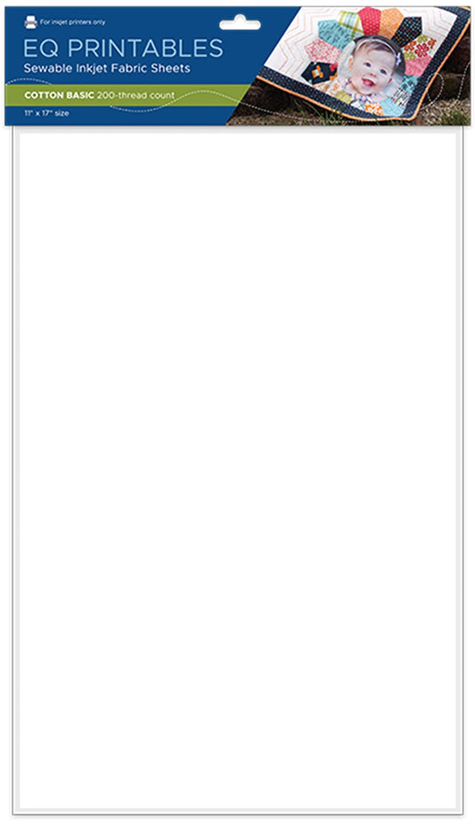 Cotton Printable Fabric Sheets 6 Sheets per Pack