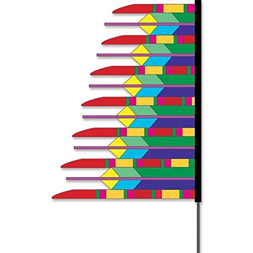 Premier Kites 23893 Powwow Feather Banner, 6 by 8-1/2-Inch, Red
