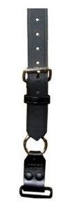 Boston Leather Firefighter's Suspenders, Loop And Abs Rectangular Ring, Black - 9177ABS-1