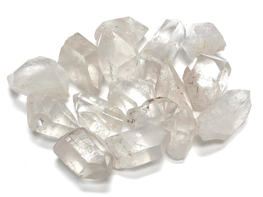 Zentron Crystal Collection: Natural Clear Quartz Points Stones 1" to 1.5" with Velvet Bag