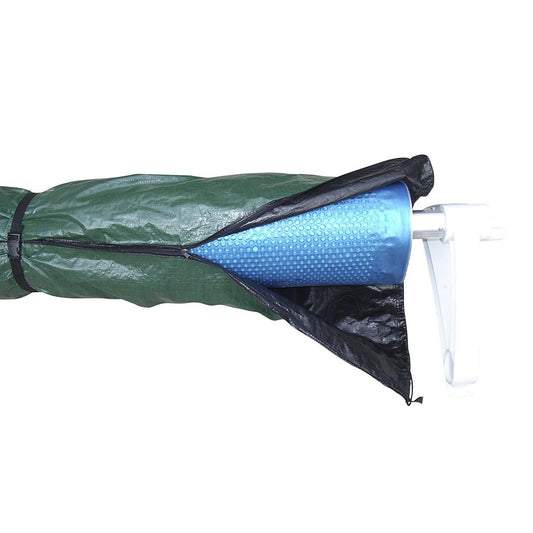 Horizon Ventures HVWCR24 24 Foot Waterproof Polyethylene Solar Blanket and Reel Winter Jacket for Outdoor Pool Systems with Zippers, Green WINTER 24 14*14*5inch