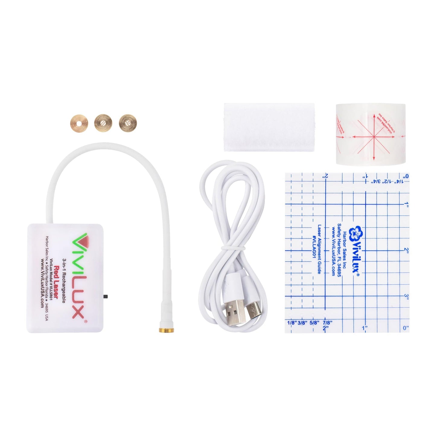 ViviLux 3-in-1 Rechargeable RED Laser System with Adjustable Line, Crosshairs and Dot Illumination Heads; Innovative Sewing and Quilting Notion for Precise Stitching; Mounts with MAGNET.