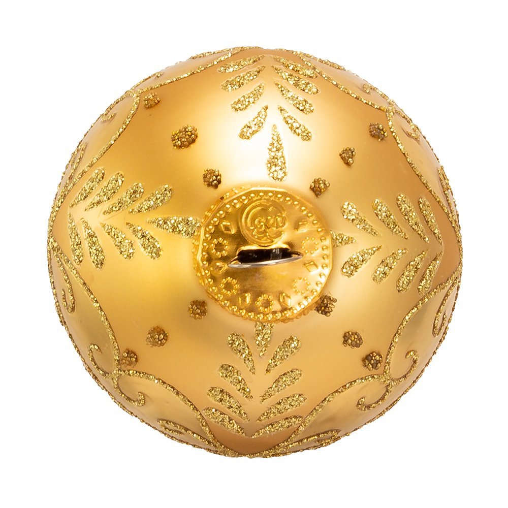Kurt S. Adler Kurt Adler 60mm Gold Glass Ball Set of 12 Ornament Set, 12 Piece,Christmas