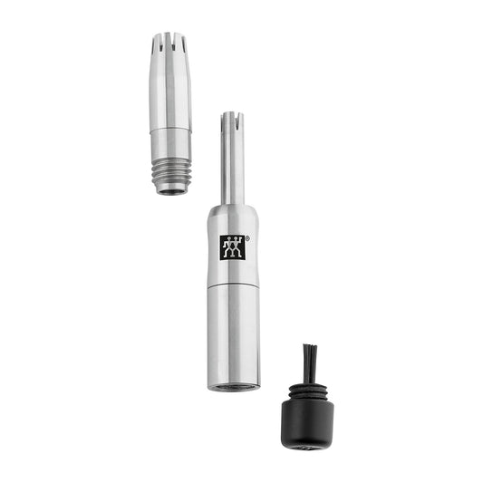 ZWILLING Nose and Ear Hair Trimmer (Travel Size, Internal, Rotating Blades, Safe to use, Hypoallergenic), Premium, Silver, 3 inch